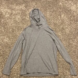American Eagle Outfitters Light Gray Hooded Sweater